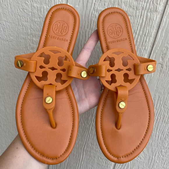 Tory Burch Shoes - RARE Tory Burch Burnt Orange Jelly Miller Sandals women size 8.5-9